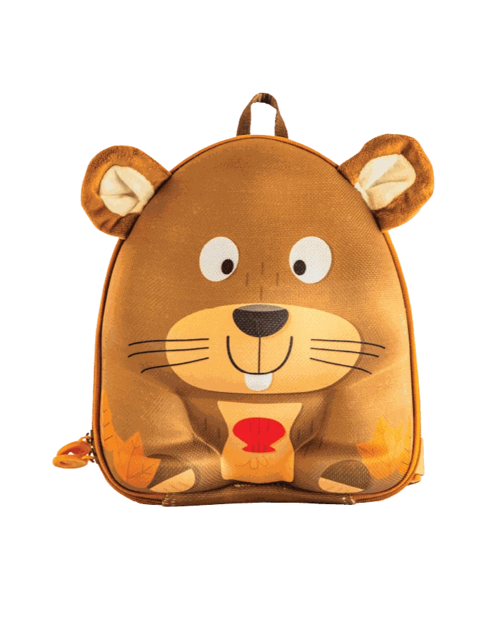 Maple, brown beaver-style backpack front view